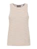 ELBSAND Top Maavi in Camel + Bright White STRIPE