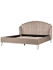 Beliani 2-tlg Doppelbett AMBILLOU in Beige/Gold