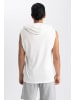 DeFacto Tanktop SLIM FIT in Ecru