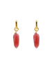 Steel_Art Creole mit Anhänger Dione goldfarben in pink