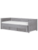 Beliani Tagesbett CAHORS in Grau - (W) 186 x (H) 72 x (L) 209 cm