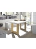 58 aufm Kessel ESSZIMMERTISCH Eila 2 180 x 90 x 75 Esstisch Asteiche/Weiß Matt Lack
