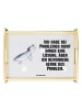 Mr. & Mrs. Panda Holz Tablett Axolotl Schwimmen mit Spruch in Grau Pastell