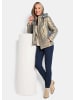 GOLDNER Kurzgröße:  Metallicjacke mit Kapuze in goldfarben