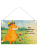 Mr. & Mrs. Panda Deko Schild Fuchs Blumen Design mit Spruch in Weiß