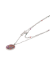 IZIA Women Multi-Chain Necklace in Silver Multicolor