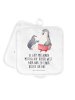 Mr. & Mrs. Panda Topflappen Pinguin mit Kind mit Spruch in Weiß