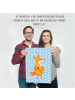 Mr. & Mrs. Panda Poster Fuchs Koch ohne Spruch in Blau Pastell