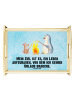 Mr. & Mrs. Panda Servierplatte Pinguin Lagerfeuer mit Spruch in Eisblau