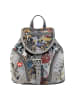 Desigual Rucksack 'Half Logo Denim Luena' in grau