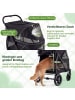 COSTWAY Hundewagen klappbar bis 40 kg in Schwarz