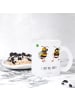 Mr. & Mrs. Panda Glas Bienen Paar mit Spruch in Transparent