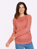 Sieh an! Ajour-Pullover in flamingo