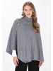 DreiMaster Women Poncho in grey melange