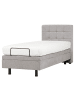 Beliani Einzelbett DUKE in Grau/Schwarz - (W) 82 x (H) 102 x (L) 216 cm