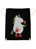 Mr. & Mrs. Panda Gymnastiktasche Einhorn Gärtner ohne Spruch in Schwarz