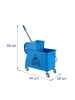 relaxdays Reinigungswagen in Blau - (B)44 x (H)66 x (T)28 cm