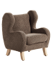 Beliani Kindersessel FARUM in Braun - (W) 45 x (H) 55 x (L) 41 cm