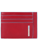 Piquadro Blue Square Kreditkartenetui RFID Leder 11,5 cm in red