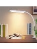 ZMH Tischleuchte LED in weiß Flexibel Klemmleuchte 3000-6500K dimmbar 11W