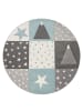 KADIMA DESIGN Kinderteppich Patchwork in Blau