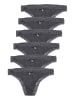 Like It 6er Pack Damen String in dark grey