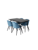 ebuy24 Essgruppe Silar 8 (5-teilig) Blau 90 x 120 cm