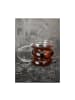 Almina 2er Trinkgläser Henkel 450ml im Bubble Design in Transparent in Schwarz