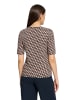 Betty Barclay Basic Shirt mit Rippenstruktur in Dark Blue/Brown