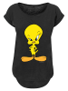 F4NT4STIC Long Cut T-Shirt Looney Tunes Angry Tweety in schwarz