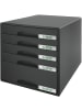 Leitz Schubladenbox Plus 5 Schubladen Polystyrol schwarz