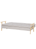 Beliani Schlafsofa TJORN in Beige/Braun - (W) 204 x (H) 84 x (L) 85 cm