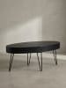 KADIMA DESIGN Couchtisch 100x50x40 cm Mango Massivholz Metall Sofatisch, Design