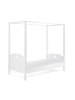 58 aufm Kessel HIMMELBETT mit Nachtkommode Kamila 211x187x96 aus MDF in Weiß