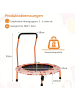 COSTWAY Trampolin mit Griff & LED 3-6 Jahre in Orange