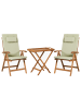 Beliani 3-tlg Bistro Set JAVA PREMIUIM in Braun/Grün