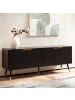 FineBuy Sideboard in Schwarz / Spanplatte / 150x39x60