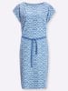 Sieh an! Jersey-Kleid in mittelblau-hellblau-bedruckt