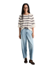 Marc O'Polo DENIM Kurzarm-Pullover relaxed in Offwhite
