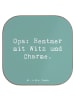Mr. & Mrs. Panda Glasuntersetzer Spruch Opa Rentner mit Spruch in Meeresbrise