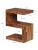 FineBuy Beistelltisch in Braun / Sheesham / 30x44x60