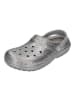 Crocs Hausschuhe Classic Glitter Lined Clog 207462-00N in silberfarben