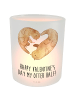 Mr. & Mrs. Panda Glas Windlicht Otter Valentine mit Spruch in Transparent