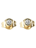 Adeliás Damen Ohrringe – Ohrstecker aus 333 Gold mit Zirkonia in gold
