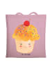 Mr. & Mrs. Panda Tote Bag Cupcake ohne Spruch in Rosa Pastell