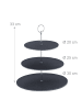 relaxdays Etagere in Anthrazit/ Silber - (H)33 x Ø 30 cm