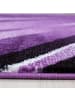 KADIMA DESIGN Teppich Kurzflor Waschbar Wellen DRAU Strapazierfähig OEKO-TEX in Violett