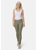 GOLDNER Jeanshose Lange Freizeithose BELLA mit Formbund in dunkelschilf