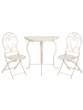 Beliani 3-tlg Bistro Set FOLELLI in Beige