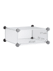 relaxdays Schuhschrank in Transparent - (B)94 x (H)108 x (T)37 cm